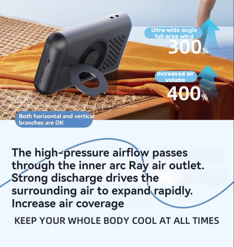 USB Portable Aluminum Alloy Waist-Mounted Fan