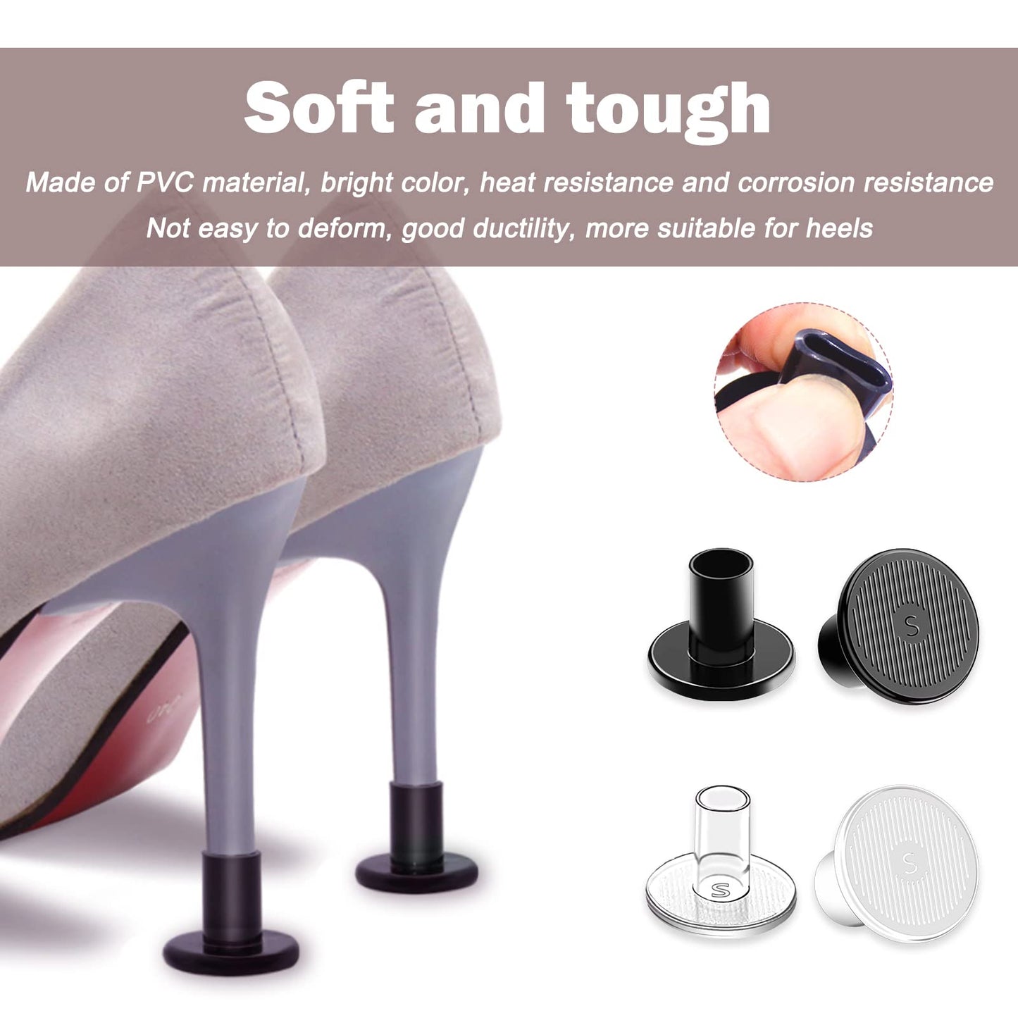 High-Transparent High-Heeled Shoe Heel Protector Cover