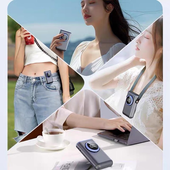 USB Portable Aluminum Alloy Waist-Mounted Fan