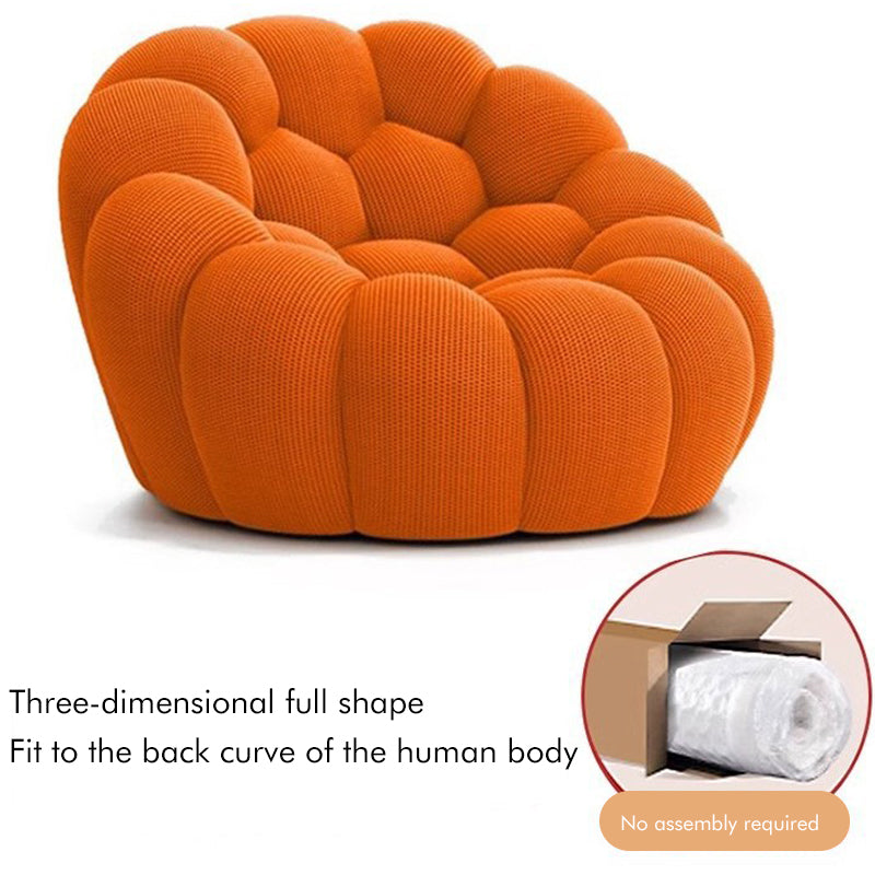 Oversized Bubble Couch Chair,Modern Lazy Floor Sofa, Upholstered Mesh Fabric Bubble Sofa, 3D Honeycomb Shape Curved Couch for Living Room, Apartment, Small Space