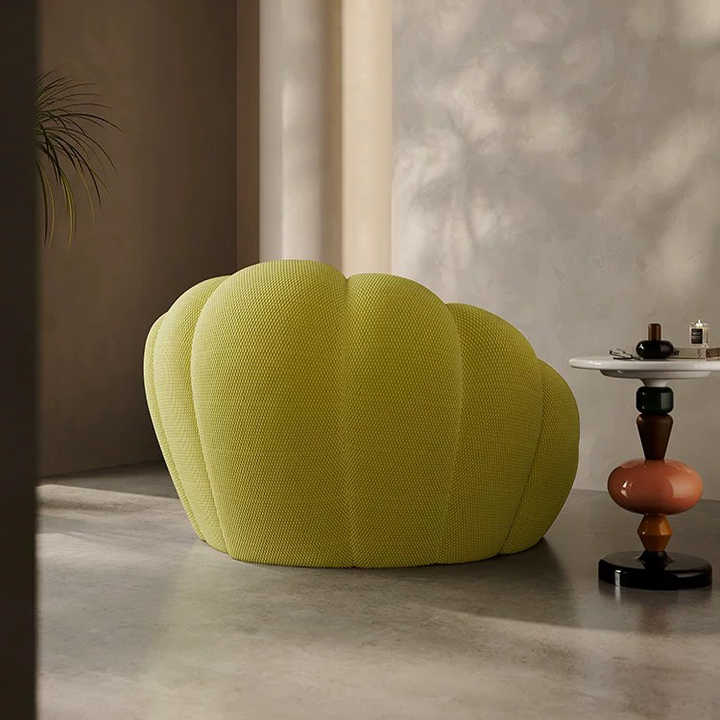 Oversized Bubble Couch Chair,Modern Lazy Floor Sofa, Upholstered Mesh Fabric Bubble Sofa, 3D Honeycomb Shape Curved Couch for Living Room, Apartment, Small Space